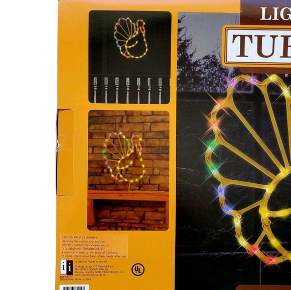 Thanksgiving Lighted Turkey Silhouette Window - Picture 7 of 13